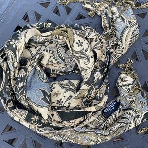 Culture shop Black Creme and Gold scarf paisley